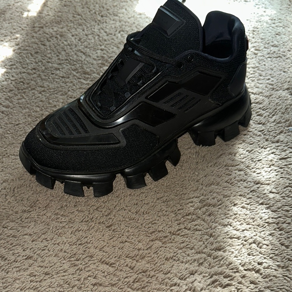 Prada Black Athletic Shoes Rugged Design